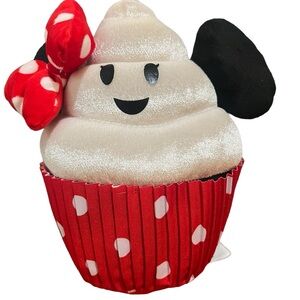 Disney Parks Minnie Mouse Cupcake Emoji Food Series 9" Plush Stuffed Toy NWOT